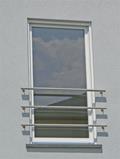 Garde corps de fenêtre trois barres en Inox